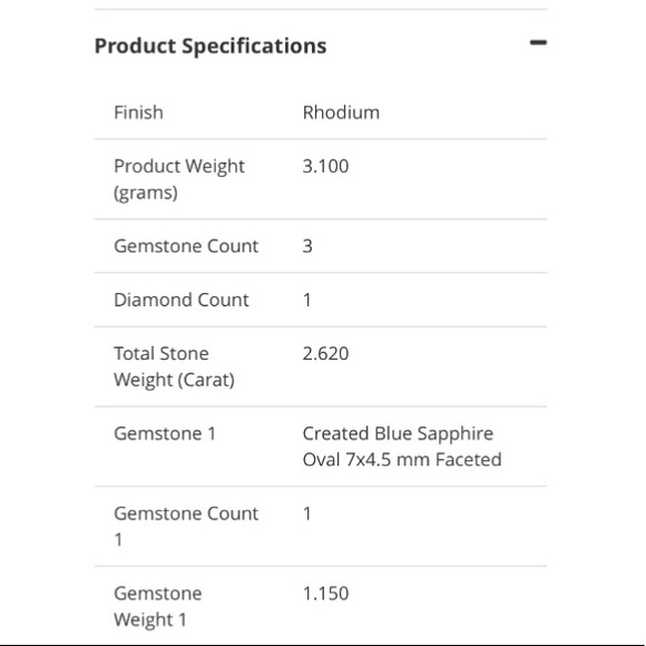 💎Lab Created Blue Sapphire, Diamond Accent Ring - Picture 5 of 8